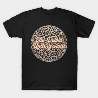Retro Music Velvet Personalized Name Circle Birthday T-Shirt